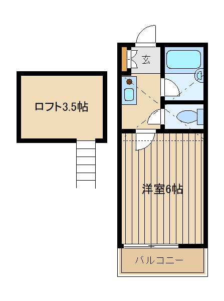 西東京市富士町のアパートの間取り