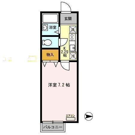 秋田市東通のアパートの間取り