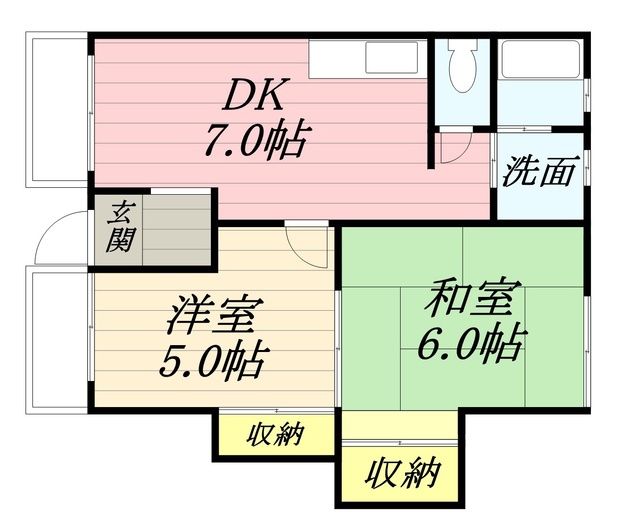 和歌山市有本のマンションの間取り