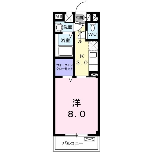 伊賀市緑ケ丘中町のアパートの間取り