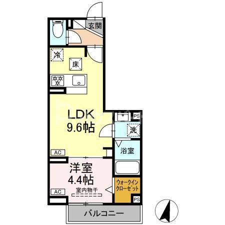 江戸川区西瑞江のアパートの間取り