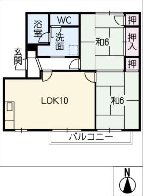 ストリートサイド・長谷川　Ｂ棟の間取り