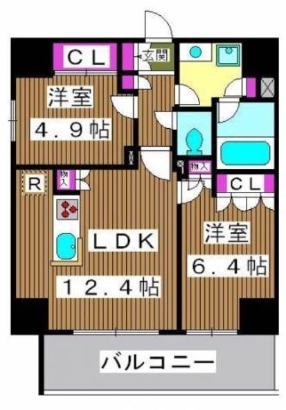 パークアクシス西巣鴨の間取り