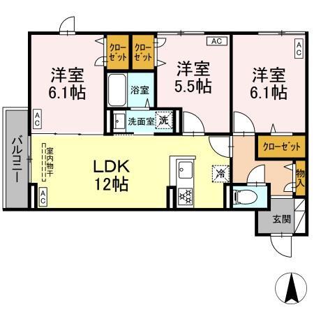 【グラナーデ扇IIIの間取り】