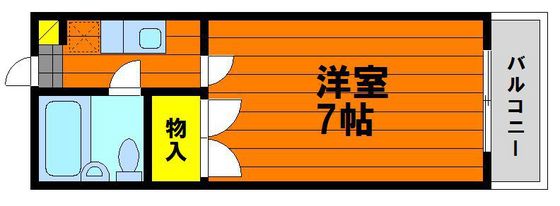 岡山市北区富原のマンションの間取り