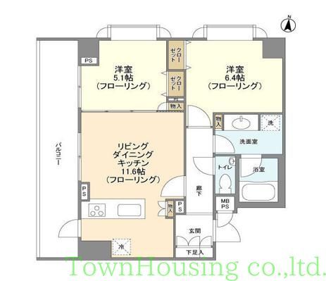 港区高輪のマンションの間取り