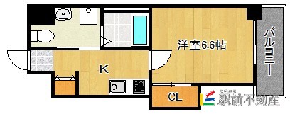 福岡市博多区住吉のマンションの間取り