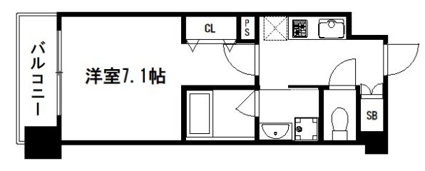 京都市南区上鳥羽苗代町のマンションの間取り