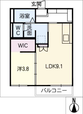 サンライズ百合ヶ丘Ｂ棟の間取り