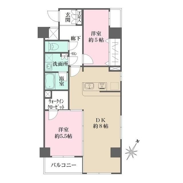 葛飾区堀切のマンションの間取り