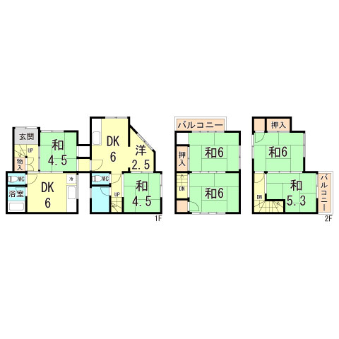 明石市野々上　戸建の間取り