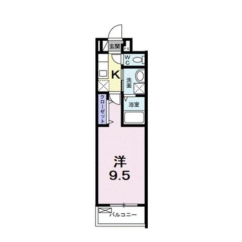 橿原市法花寺町のアパートの間取り