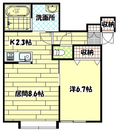 旭川市南四条通のアパートの間取り