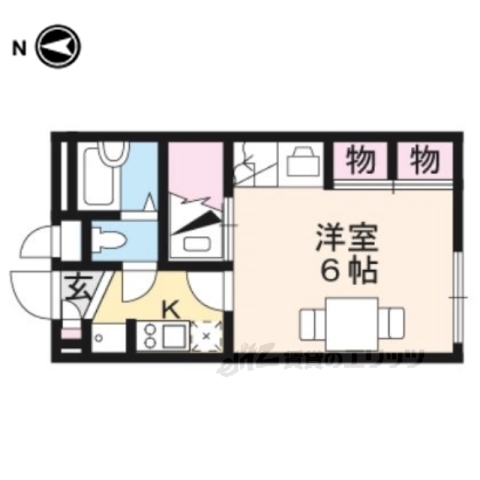 高島市安曇川町西万木のアパートの間取り