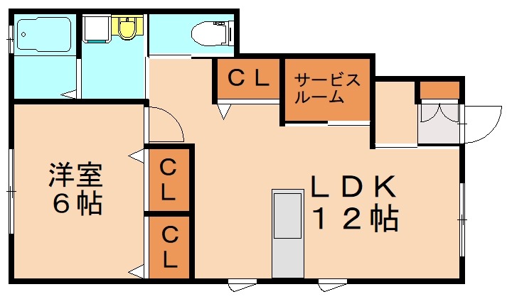 中間市蓮花寺のアパートの間取り