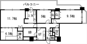 【知事公館前タワーレジデンスの間取り】