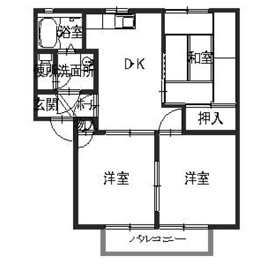 サニーハイツＵＥＤＡ　Ａ棟の間取り