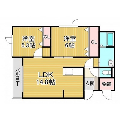 大成町新築アパートの間取り