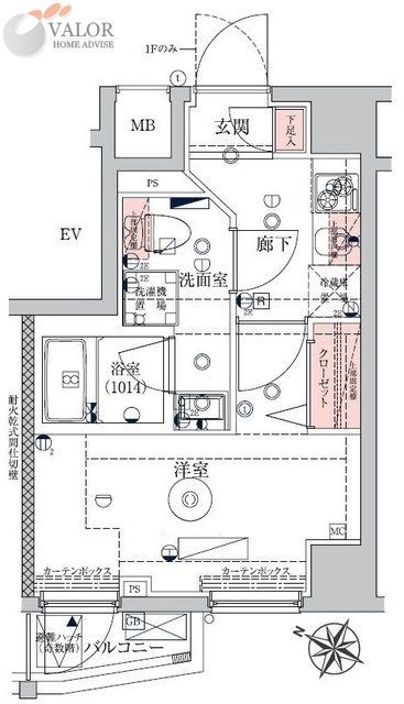 ベルシード横濱WESTの間取り