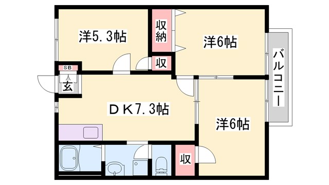 サンシティー長野の間取り