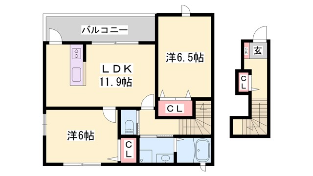 グロワールＢの間取り