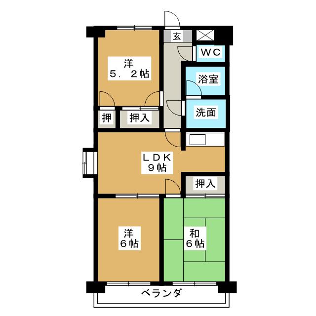 サンハイツ日進の間取り