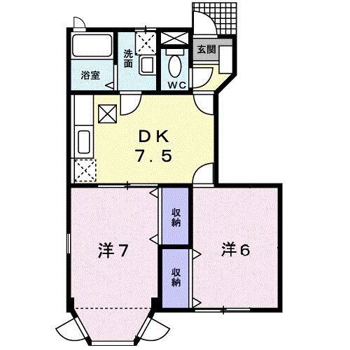 コンフォート朱雀Ｄの間取り