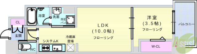 アーバネックス心斎橋IIの間取り