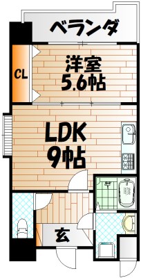 竪町センタービルの間取り