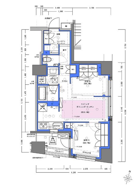 千代田区神田多町のマンションの間取り