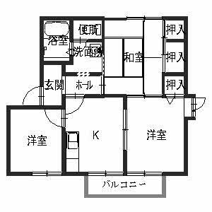 姫路市増位本町のアパートの間取り