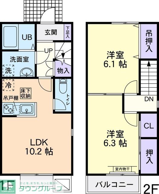 本庄市児玉町吉田林のアパートの間取り