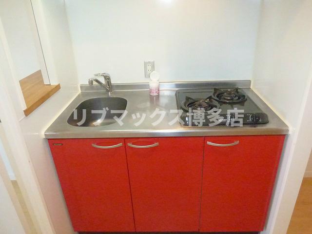 キッチン　2口ガスコンロ付き