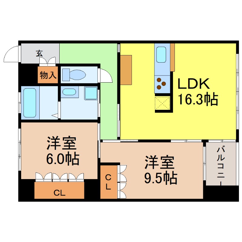 地下鉄鶴舞線 御器所駅 徒歩3分 4階建 築30年の間取り写真