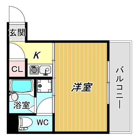 地下鉄御堂筋線 長居駅 徒歩3分 6階建 築33年の間取り写真