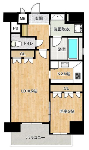 リーガル北堀江の間取り写真