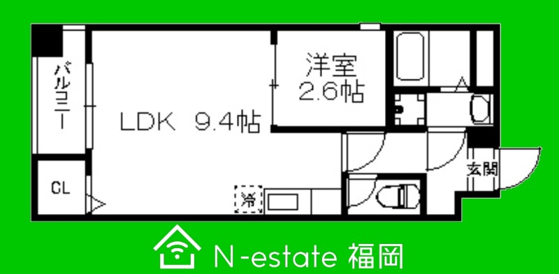 地下鉄空港線 西新駅 徒歩8分 3階建 築20年の間取り写真