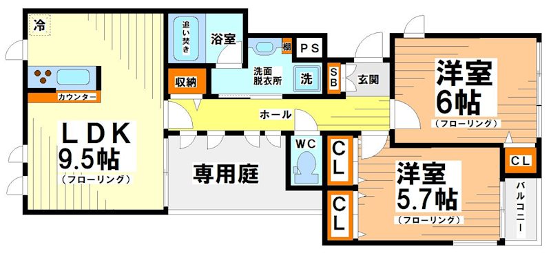 京王線 笹塚駅 徒歩4分 3階建 築26年の間取り写真