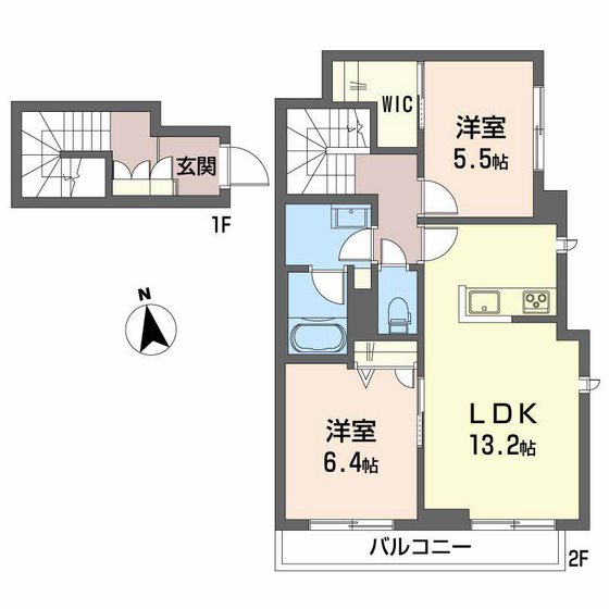 ＪＲ山陽本線 北長瀬駅 徒歩20分 2階建 築5年の間取り写真