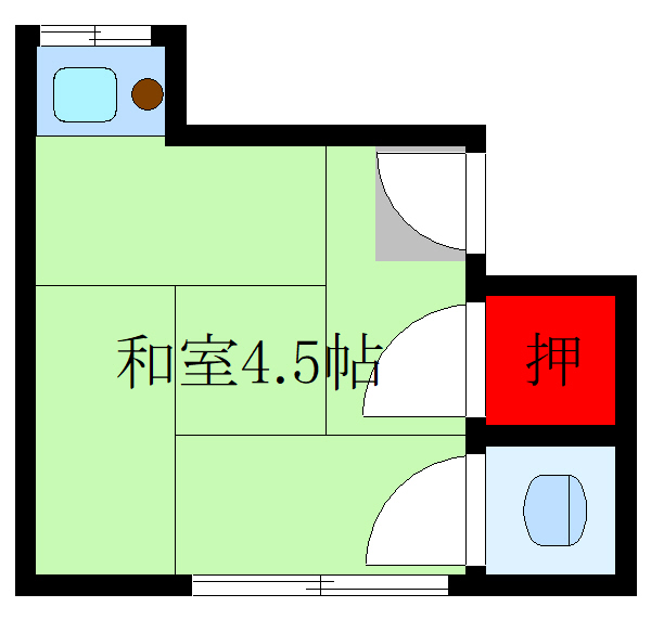 板橋区稲荷台のアパートの間取り