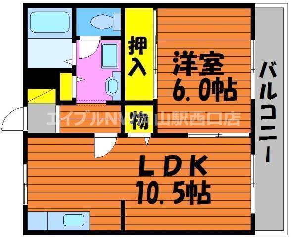 シティパレス西崎PartIIＡ棟の間取り