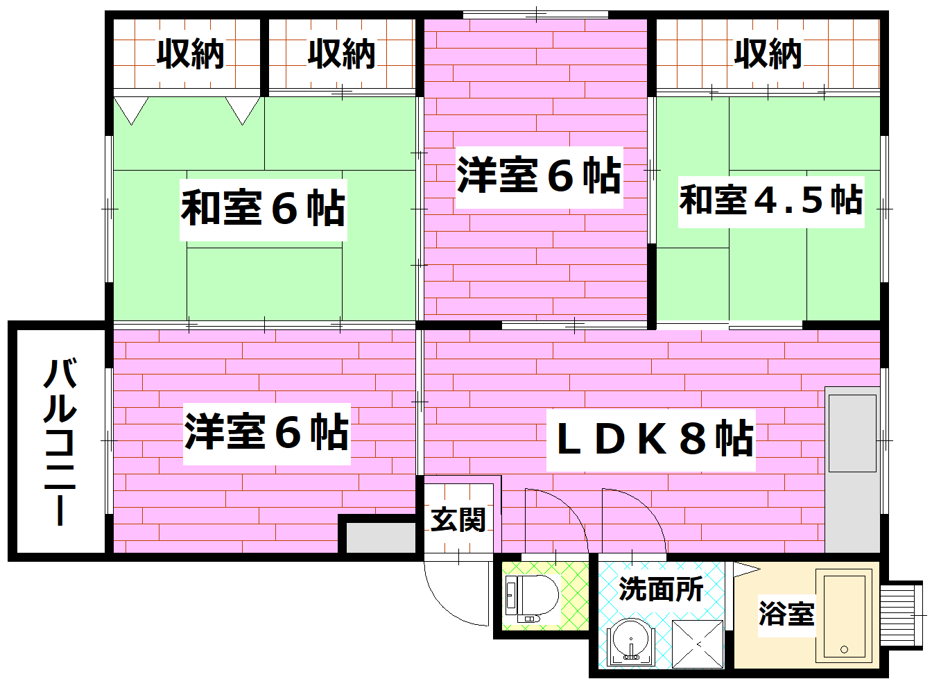 安芸郡府中町桃山のマンションの間取り