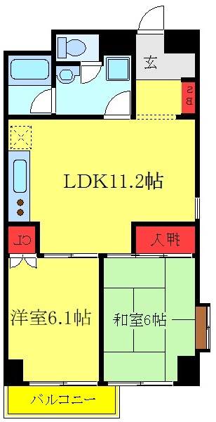 北区浮間のマンションの間取り