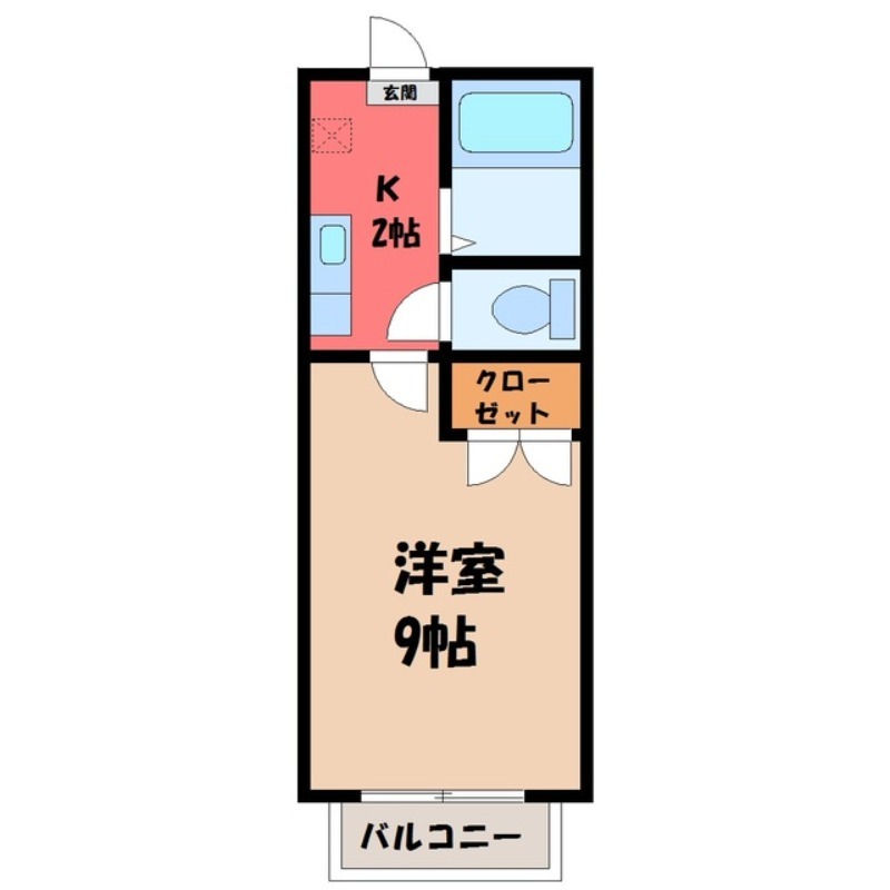 下都賀郡壬生町あけぼの町のマンションの間取り