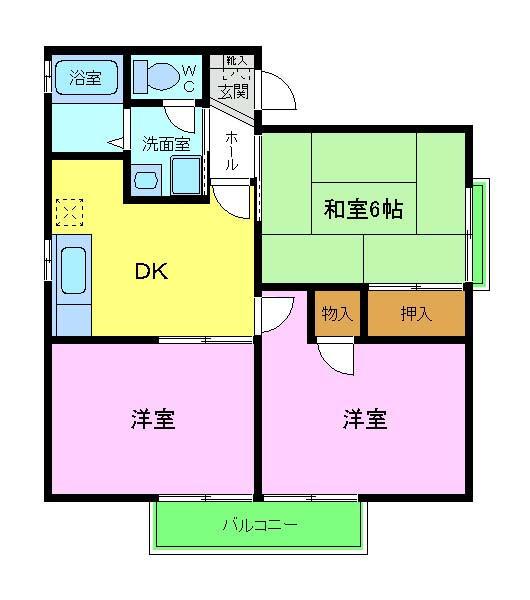 エコーガーデンハイツ百舌鳥Ｂ棟の間取り