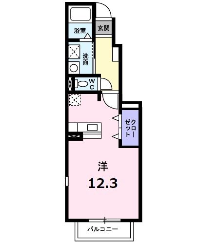 伊勢市神久のアパートの間取り