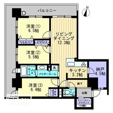 アルファゲートタワー福山駅前の間取り