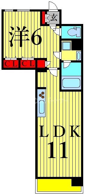 東京都江戸川区谷河内２（マンション）の賃貸物件の間取り