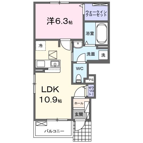 津市庄田町のアパートの間取り