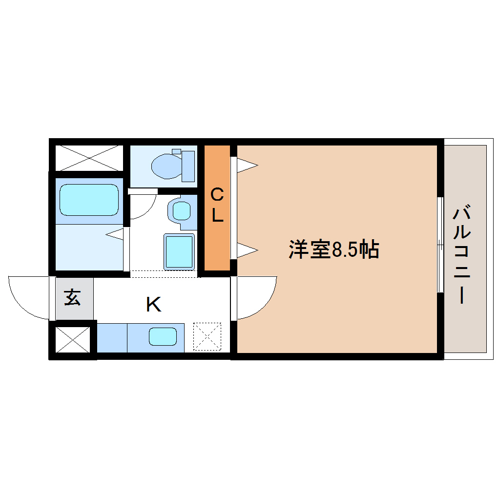 亘理郡亘理町逢隈中泉のマンションの間取り